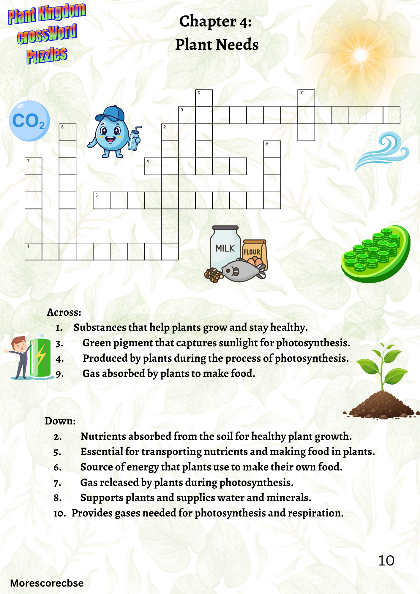 Plant Kingdom Crossword Puzzle | 100 Biology Crossword Puzzles for Kids | Printable Science Worksheet PDF - Image 6